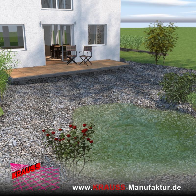 Terrassen-Deck mit Douglasienbelag 