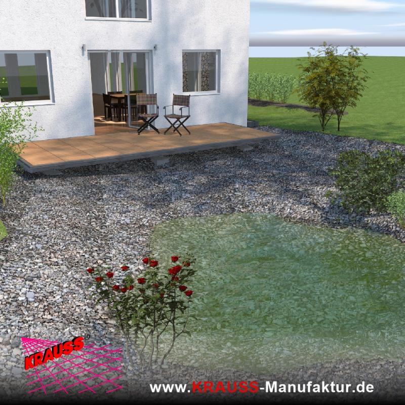 Terrassen-Deck mit Douglasienbelag 