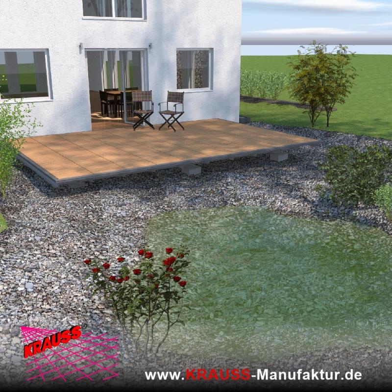 Terrassen-Deck mit Douglasienbelag 