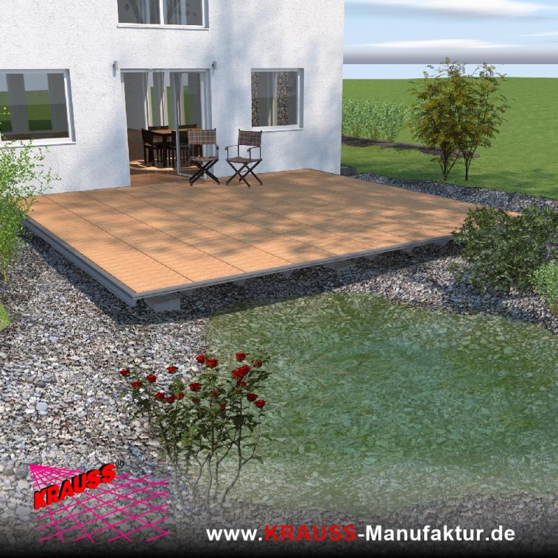 Terrassen-Deck mit Douglasienbelag 